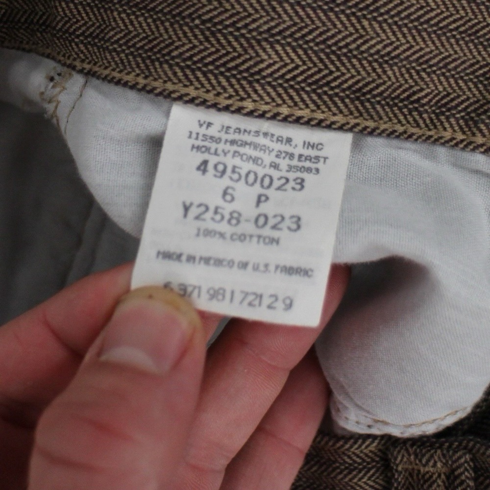 Vintage Lee Casuals High Rise Herringbone‎ Dress Pants Brown Women's 6 Petite - Picture 4 of 6